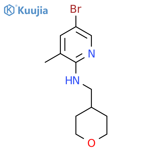 5-Bromo-3-methyl-N-(tetrahydro-2H-pyran-4-ylmethyl)-2-pyridinamine structure