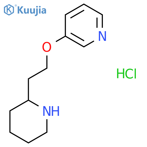 2-[2-(3-Pyridinyloxy)ethyl]piperidine hydrochloride structure