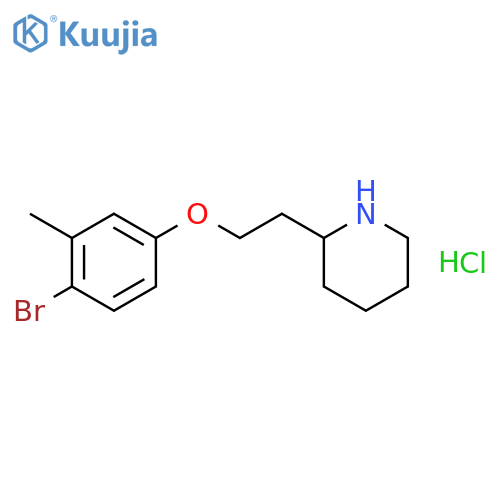 2-2-(4-Bromo-3-methylphenoxy)ethylpiperidinehydrochloride structure