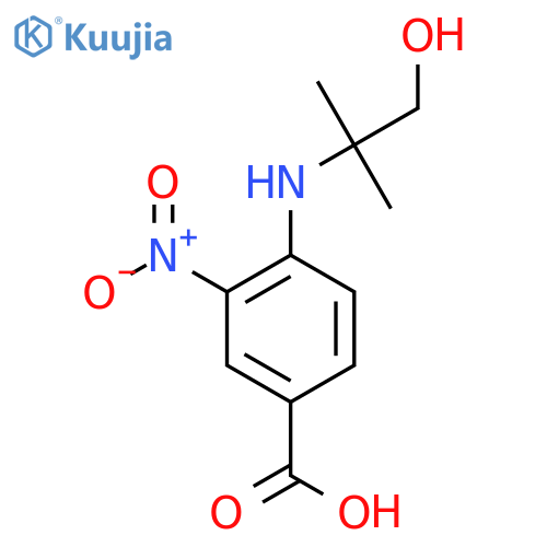 4-[(2-Hydroxy-1,1-dimethylethyl)amino]-3-nitrobenzoic acid structure
