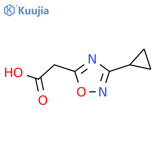 2-(3-Cyclopropyl-1,2,4-oxadiazol-5-YL)acetic acid structure