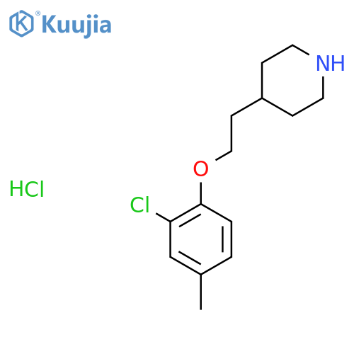 4-2-(2-Chloro-4-methylphenoxy)ethylpiperidinehydrochloride structure