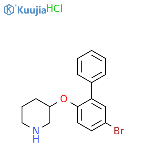 5-Bromo1,1'-biphenyl-2-yl 3-piperidinyl etherhydrochloride structure