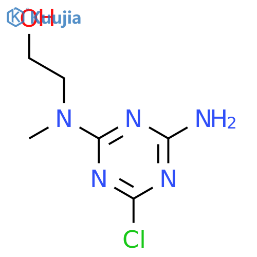 2-(4-Amino-6-chloro-1,3,5-triazin-2-yl)(methyl)-amino-1-ethanol structure
