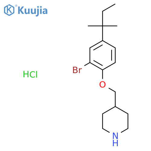4-{2-Bromo-4-(tert-pentyl)phenoxy-methyl}piperidine hydrochloride structure