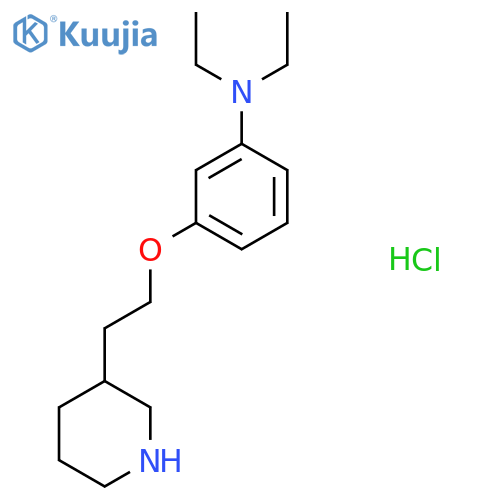 N,N-Diethyl-3-2-(3-piperidinyl)ethoxyanilinehydrochloride structure