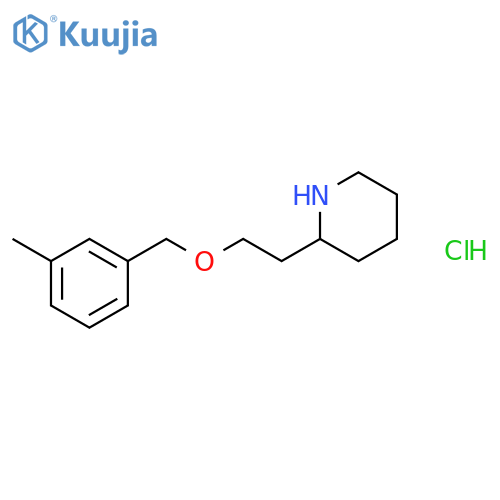 2-{2-(3-Methylbenzyl)oxyethyl}piperidinehydrochloride structure