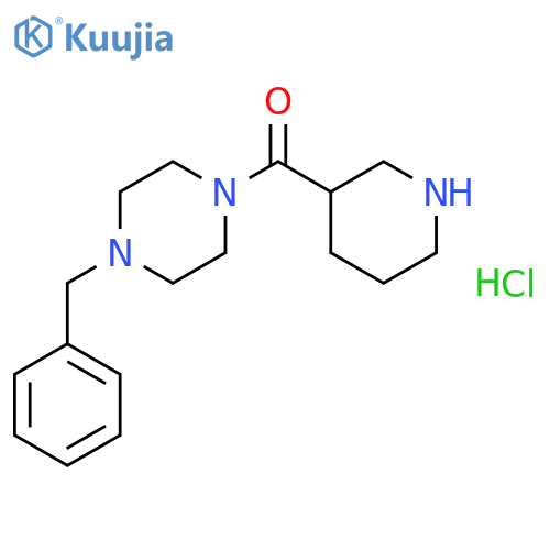 (4-Benzyl-1-piperazinyl)(3-piperidinyl)methanonehydrochloride structure