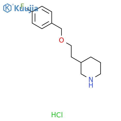 3-{2-(4-Fluorobenzyl)oxyethyl}piperidinehydrochloride structure