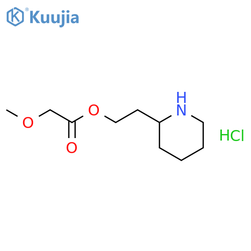 2-(2-Piperidinyl)ethyl 2-methoxyacetatehydrochloride structure