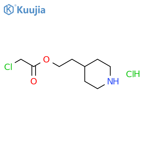 2-(4-Piperidinyl)ethyl 2-chloroacetatehydrochloride structure