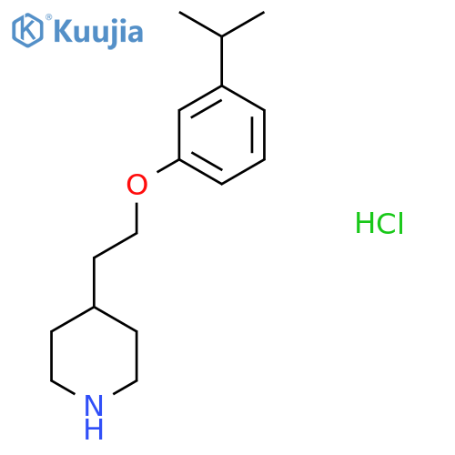 4-2-(3-Isopropylphenoxy)ethylpiperidinehydrochloride structure