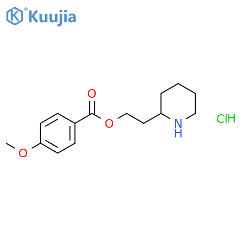2-(2-Piperidinyl)ethyl 4-methoxybenzoatehydrochloride structure