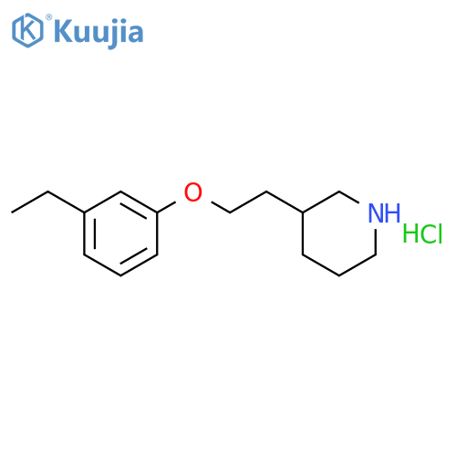 3-2-(3-Ethylphenoxy)ethylpiperidinehydrochloride structure