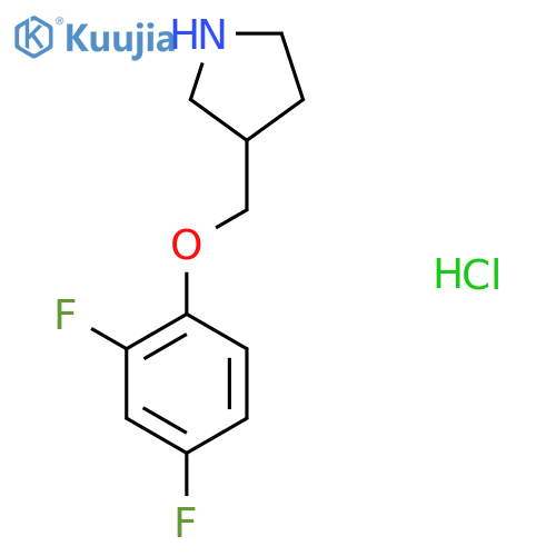 3-(2,4-Difluorophenoxy)methylpyrrolidinehydrochloride structure