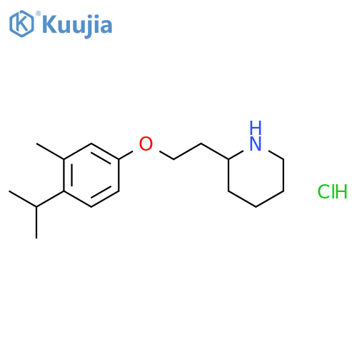 2-2-(4-Isopropyl-3-methylphenoxy)ethyl-piperidine hydrochloride structure