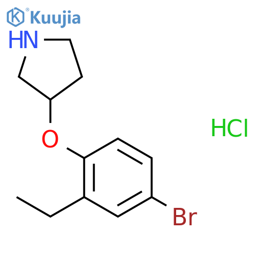 3-(4-Bromo-2-ethylphenoxy)pyrrolidinehydrochloride structure