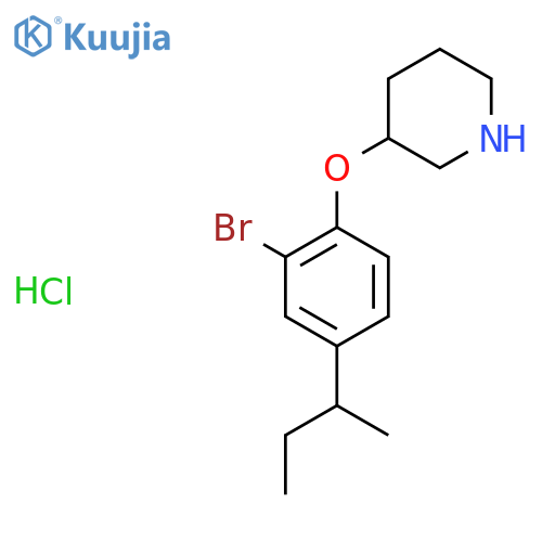 3-2-Bromo-4-(sec-butyl)phenoxypiperidinehydrochloride structure