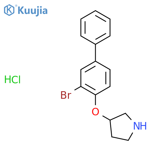 3-Bromo1,1'-biphenyl-4-yl 3-pyrrolidinyl etherhydrochloride structure