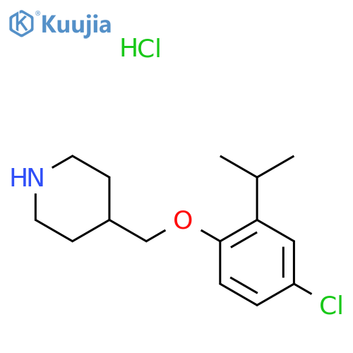 4-[(4-Chloro-2-isopropylphenoxy)methyl]piperidine hydrochloride structure
