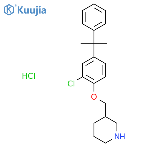 3-{2-Chloro-4-(1-methyl-1-phenylethyl)phenoxy-methyl}piperidine hydrochloride structure