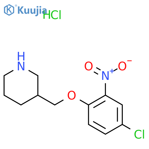 3-(4-Chloro-2-nitrophenoxy)methylpiperidinehydrochloride structure