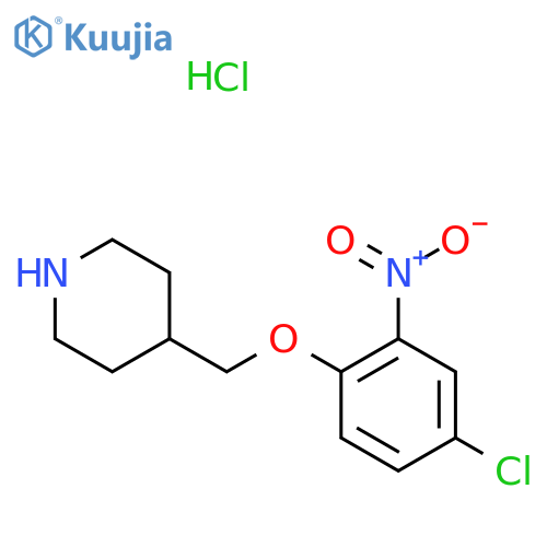 4-(4-Chloro-2-nitrophenoxy)methylpiperidinehydrochloride structure
