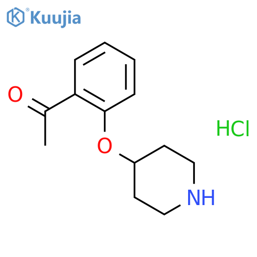 1-2-(4-Piperidinyloxy)phenyl-1-ethanonehydrochloride structure