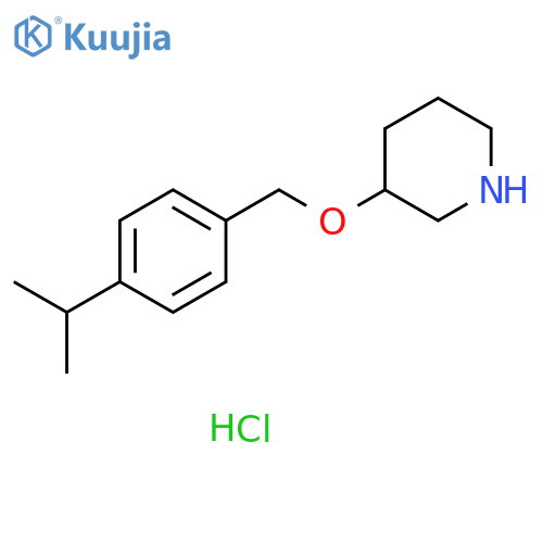 3-(4-Isopropylbenzyl)oxypiperidine Hydrochloride structure
