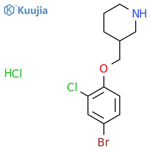 3-(4-Bromo-2-chlorophenoxy)methylpiperidinehydrochloride structure