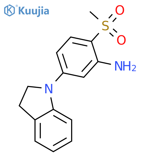 5-(2,3-Dihydro-1H-indol-1-yl)-2-(methylsulfonyl)phenylamine structure