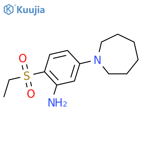 5-(1-Azepanyl)-2-(ethylsulfonyl)aniline structure