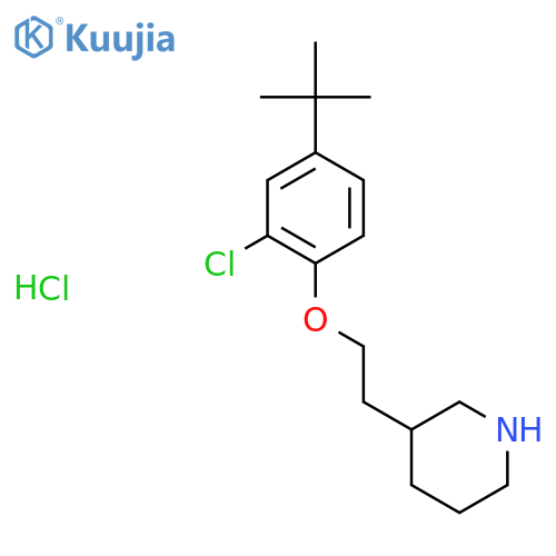 3-{2-4-(tert-Butyl)-2-chlorophenoxy-ethyl}piperidine hydrochloride structure
