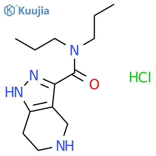 N,N-Dipropyl-4,5,6,7-tetrahydro-1H-pyrazolo-4,3-cpyridine-3-carboxamide hydrochloride structure