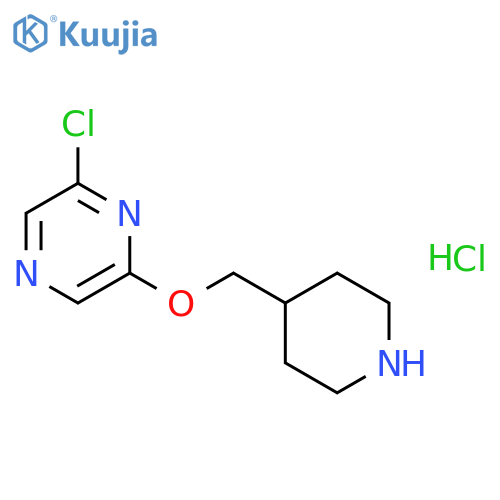 2-Chloro-6-(4-piperidinylmethoxy)pyrazinehydrochloride structure