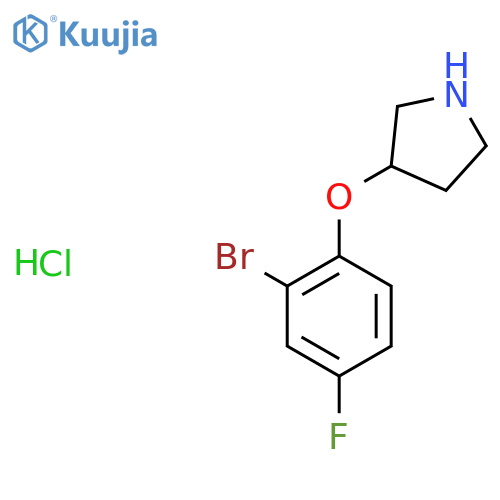 3-(2-Bromo-4-fluorophenoxy)pyrrolidinehydrochloride structure
