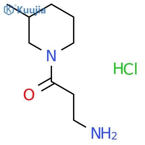3-Amino-1-(3-methyl-1-piperidinyl)-1-propanonehydrochloride structure
