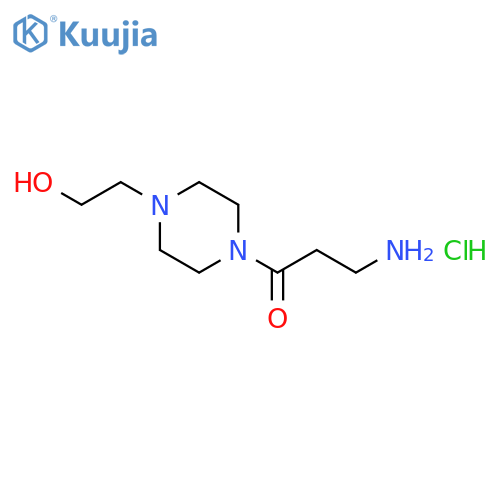 3-Amino-1-4-(2-hydroxyethyl)-1-piperazinyl-1-propanone hydrochloride structure