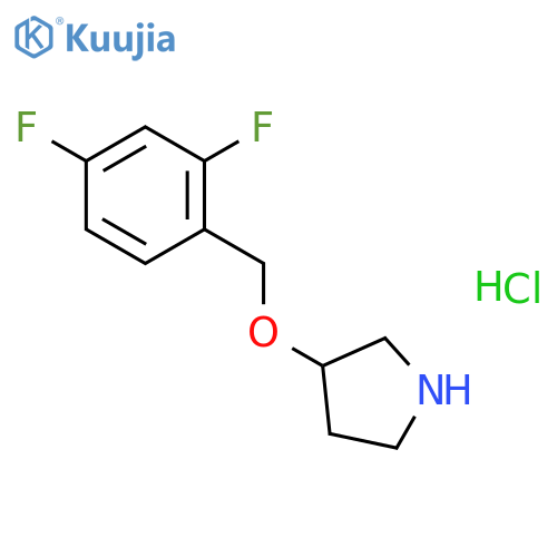 3-(2,4-Difluorobenzyl)oxypyrrolidinehydrochloride structure