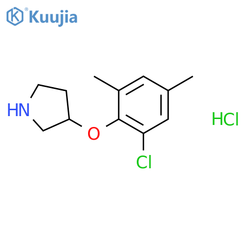 3-(2-Chloro-4,6-dimethylphenoxy)pyrrolidinehydrochloride structure