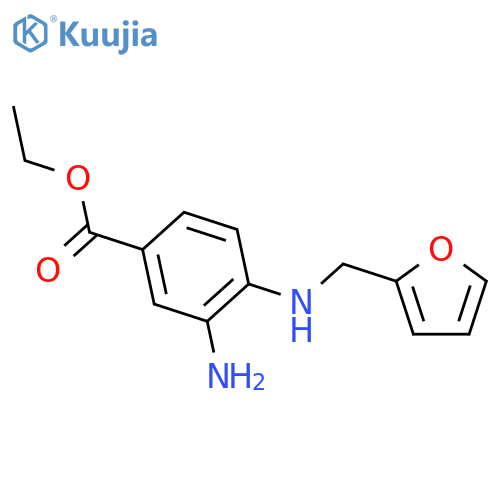 Ethyl 3-amino-4-[(2-furylmethyl)amino]benzoate structure