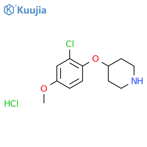 2-Chloro-4-methoxyphenyl 4-piperidinyl etherhydrochloride structure