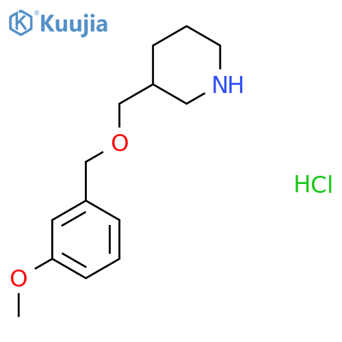 3-{(3-Methoxybenzyl)oxymethyl}piperidinehydrochloride structure