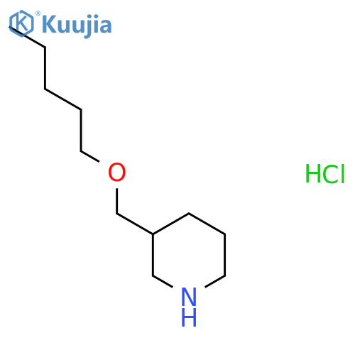 3-[(Pentyloxy)methyl]piperidine hydrochloride structure