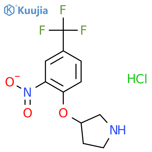 3-2-Nitro-4-(trifluoromethyl)phenoxypyrrolidinehydrochloride structure