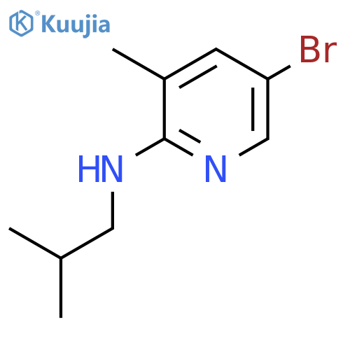 5-Bromo-N-isobutyl-3-methyl-2-pyridinamine structure