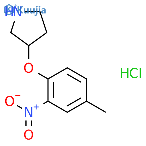 3-(4-Methyl-2-nitrophenoxy)pyrrolidinehydrochloride structure