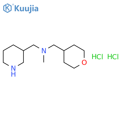 N-Methyl(3-piperidinyl)-N-(tetrahydro-2H-pyran-4-ylmethyl)methanamine dihydrochloride structure