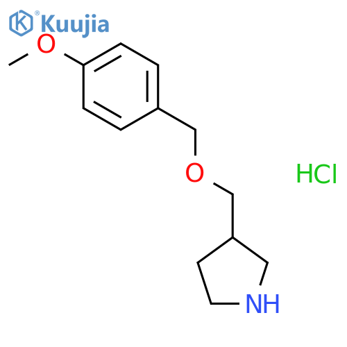 3-(((4-Methoxybenzyl)oxy)methyl)pyrrolidine hydrochloride structure