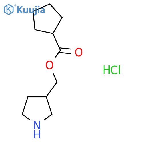 3-Pyrrolidinylmethyl cyclopentanecarboxylate hydrochloride structure